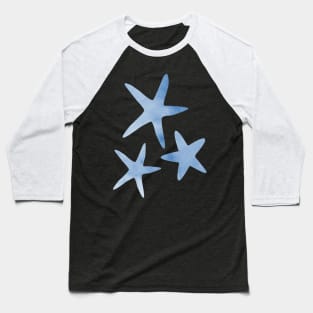 Blue Starfish Artwork Baseball T-Shirt